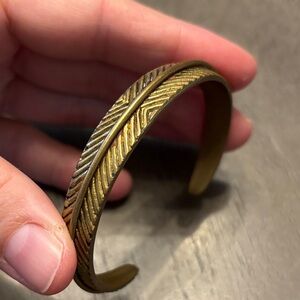 Gold-Tone Feather Design women’s Noonday Collection Bracelet